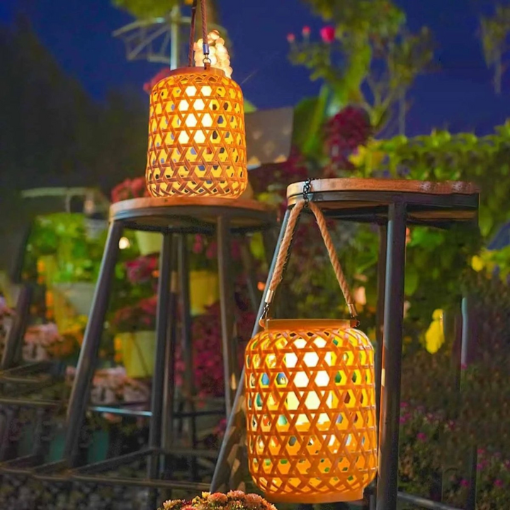 Solanova™ | LED Solar-Gartenlaterne Beige