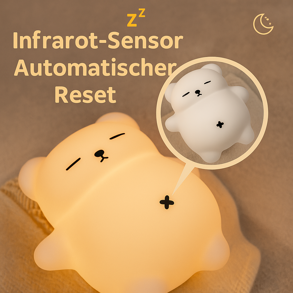 Dreambär™ | Atmende Einschlafhilfe mit Nachtlicht