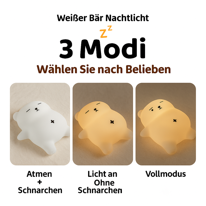 Dreambär™ | Atmende Einschlafhilfe mit Nachtlicht