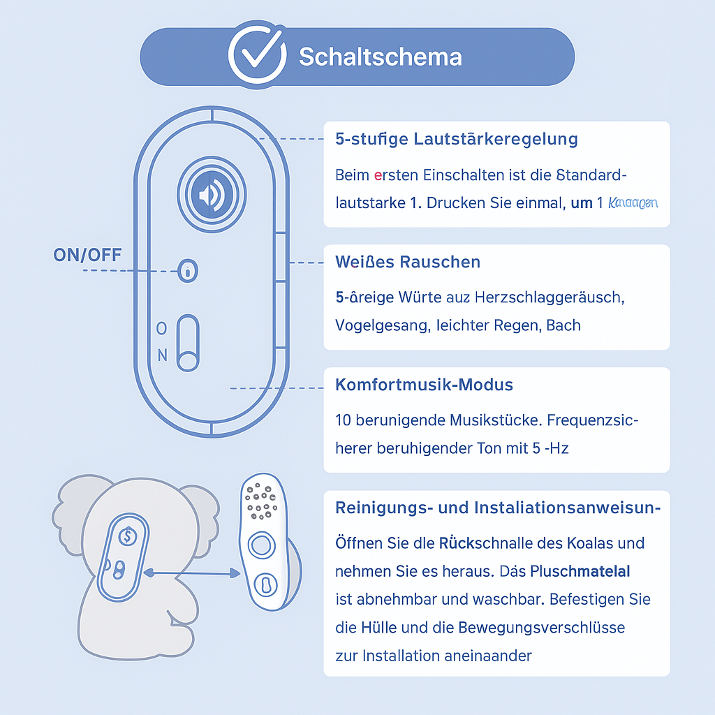Koalume™ | Einschlafhilfe mit Licht &amp; Geräuschen