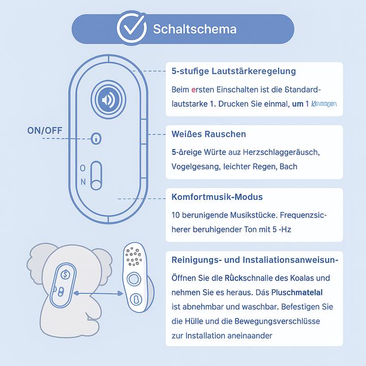 Koalume™ | Einschlafhilfe mit Licht &amp; Geräuschen