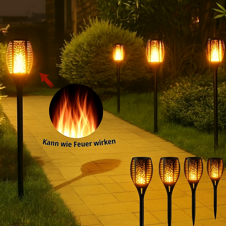 Flarevia™ | Solar-Gartenfackel mit Flammeneffekt