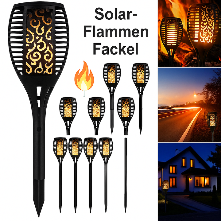 Flarevia™ | Solar-Gartenfackel mit Flammeneffekt