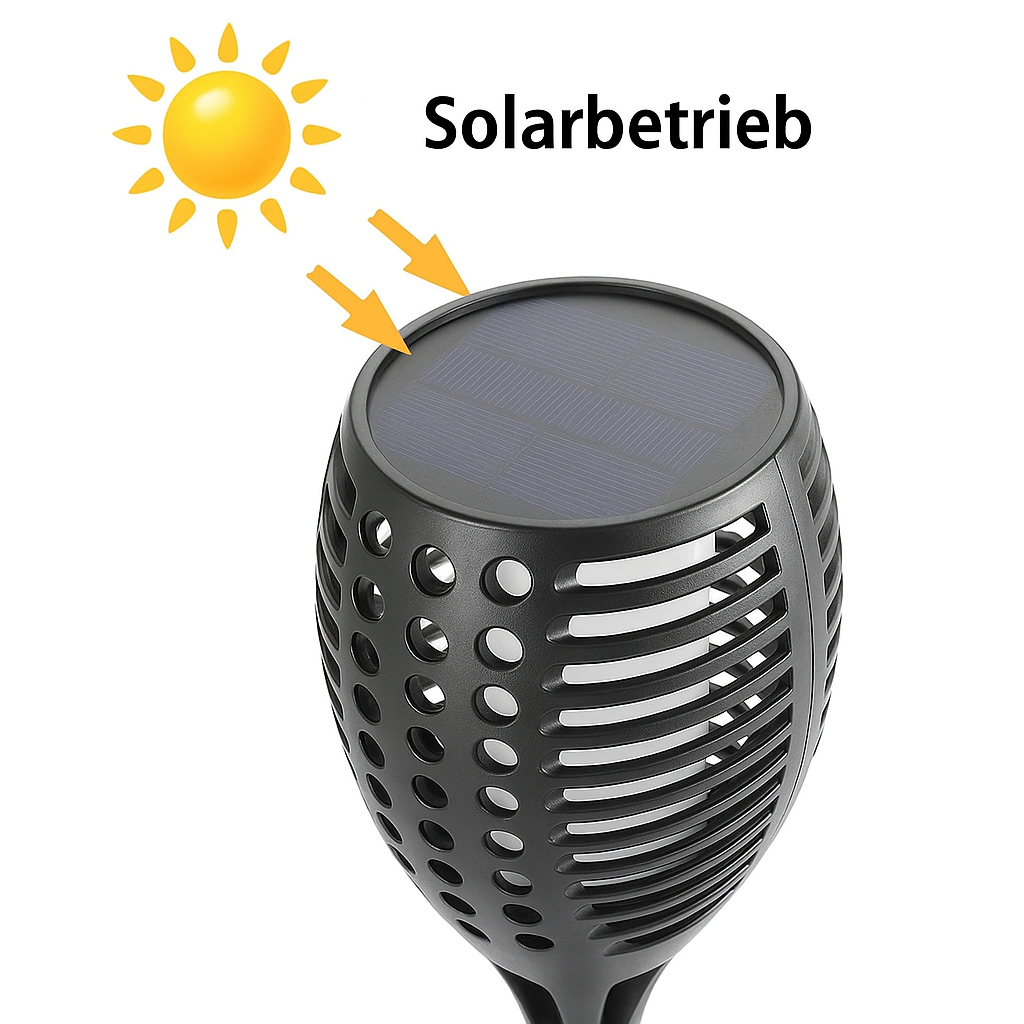 Flarevia™ | Solar-Gartenfackel mit Flammeneffekt