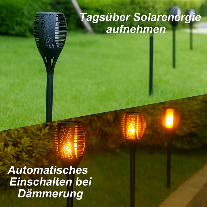 Flarevia™ | Solar-Gartenfackel mit Flammeneffekt