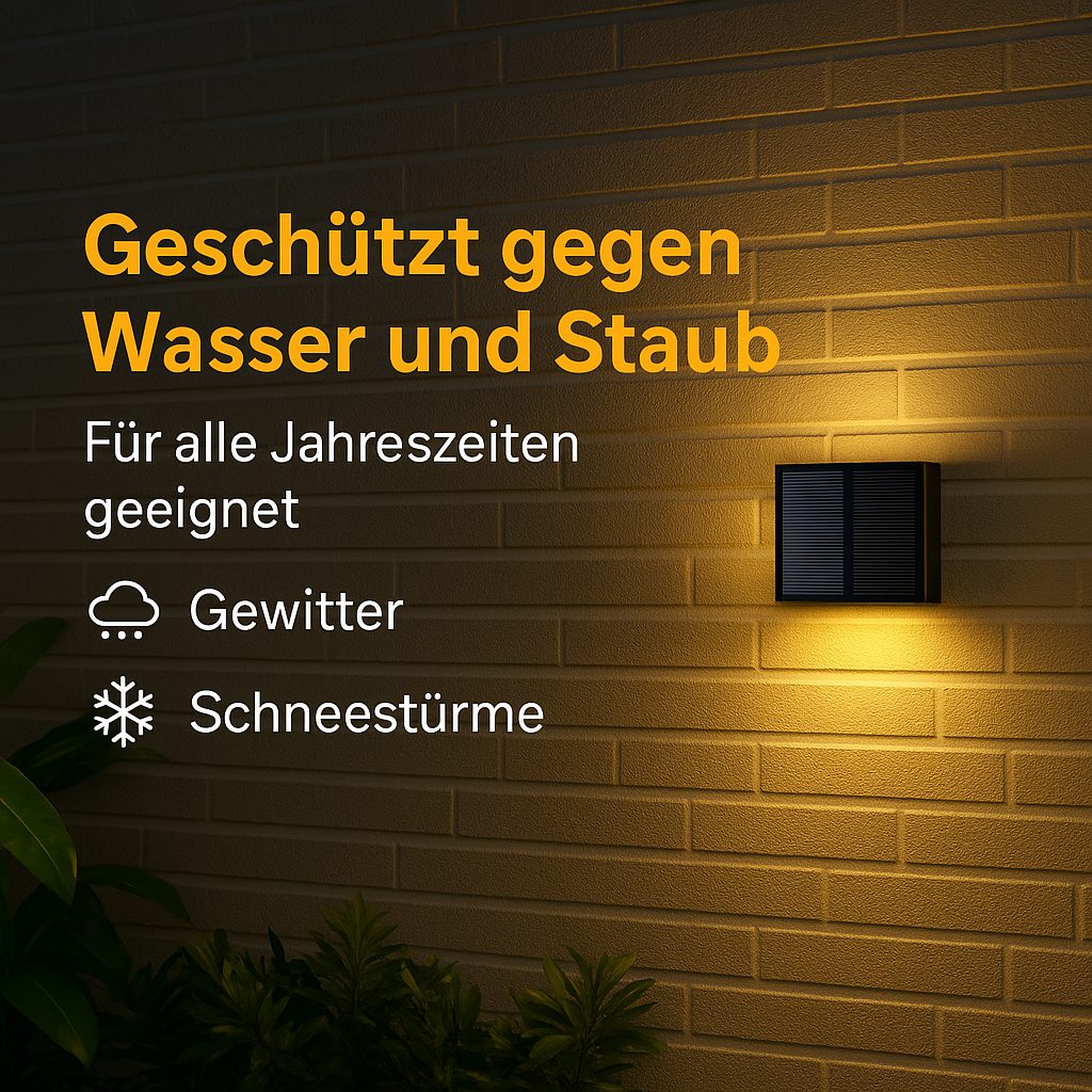 Sunvora™ | Kabellose Solar-Wandleuchte