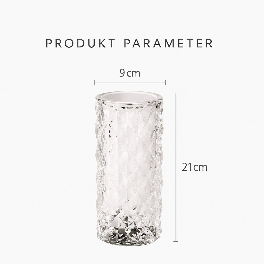 Crystaléa™ | Wiederaufladbare Kristall-LED Tischlampe