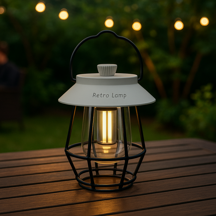 Vintalume™ | LED Retro-Akku Laterne Weiß