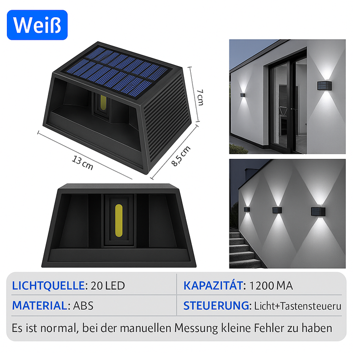 Sunvora™ | Kabellose Solar-Wandleuchte