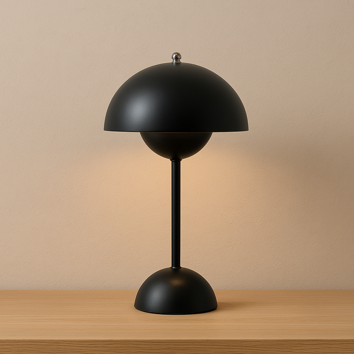 Nordévia™ | Retro Designer-Tischlampe Schwarz