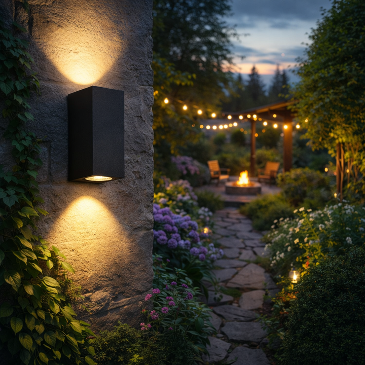 Lunovéa™ | LED Up-&amp;-Down-Wandleuchte Schwarz B
