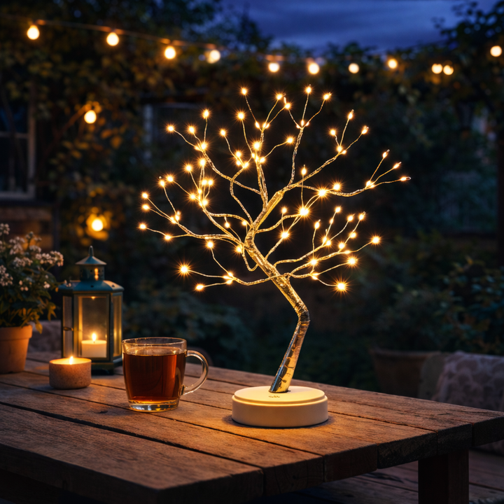 LumaTree™ | Warmweißer LED-Lichterbaum Silber