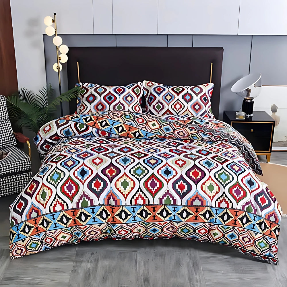 Bettwäsche-Set mit Boho-Ethnomuster