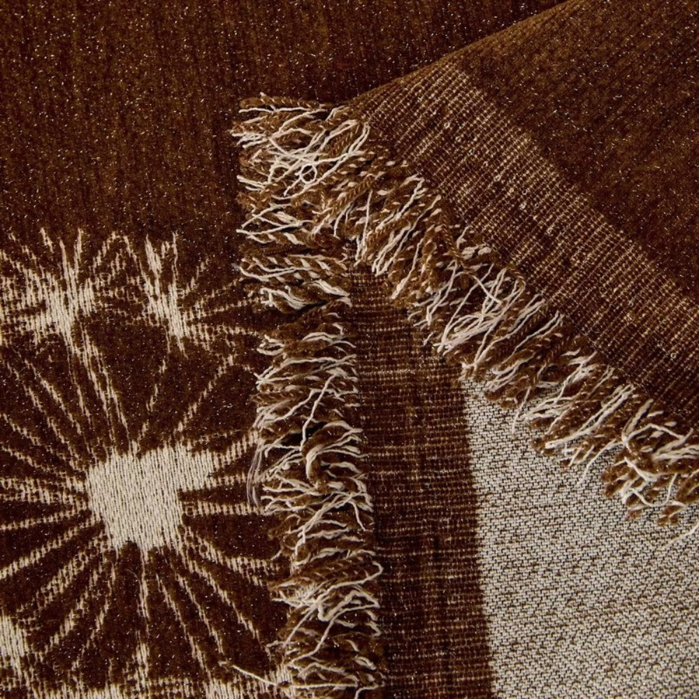 Japandi-Sofaüberwurf mit Löwenzahnmuster