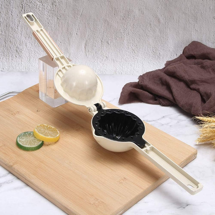 Zitruspresse aus Stahl mit Holzgriff