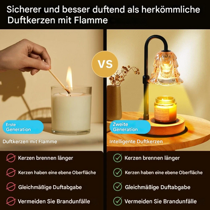 Kerzenwärmer Lampe mit Timer & Dimmer – Vintage Candle Warmer für Duftkerzen & Wachsschmelzer