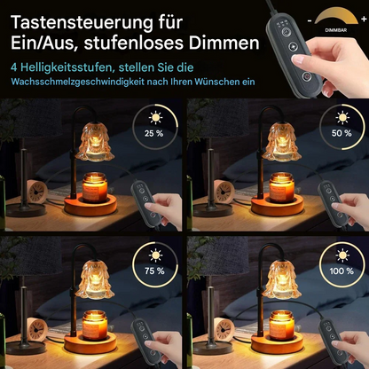 Kerzenwärmer Lampe mit Timer & Dimmer – Vintage Candle Warmer für Duftkerzen & Wachsschmelzer