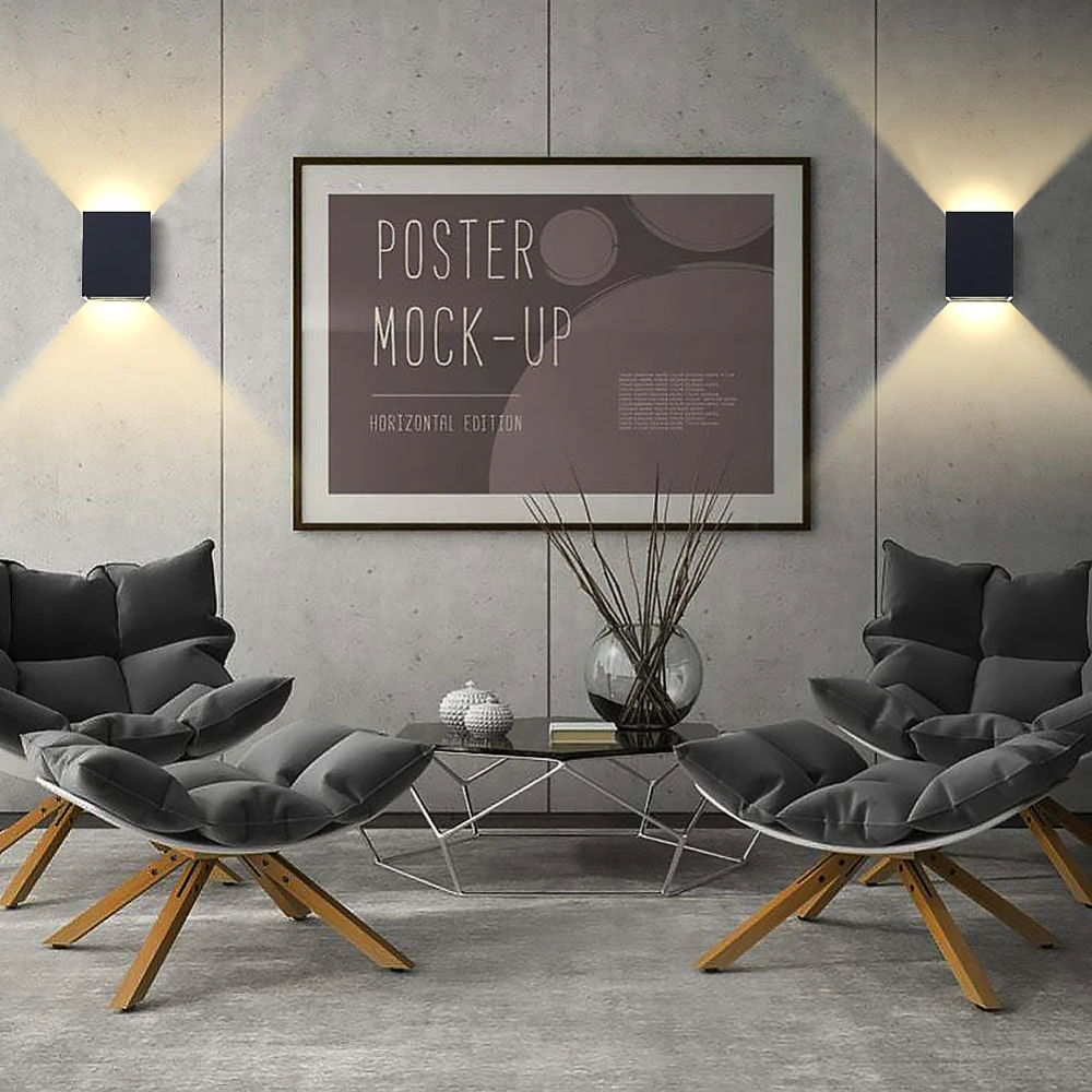 LED Wandleuchte Innen 12W – Moderne Aluminium Wandlampe Up & Down – Warm-/Kaltweiß 3000K – LED Wandbeleuchtung Wohnzimmer Schlafzimmer