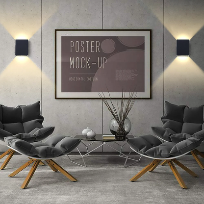 LED Wandleuchte Innen 12W – Moderne Aluminium Wandlampe Up & Down – Warm-/Kaltweiß 3000K – LED Wandbeleuchtung Wohnzimmer Schlafzimmer