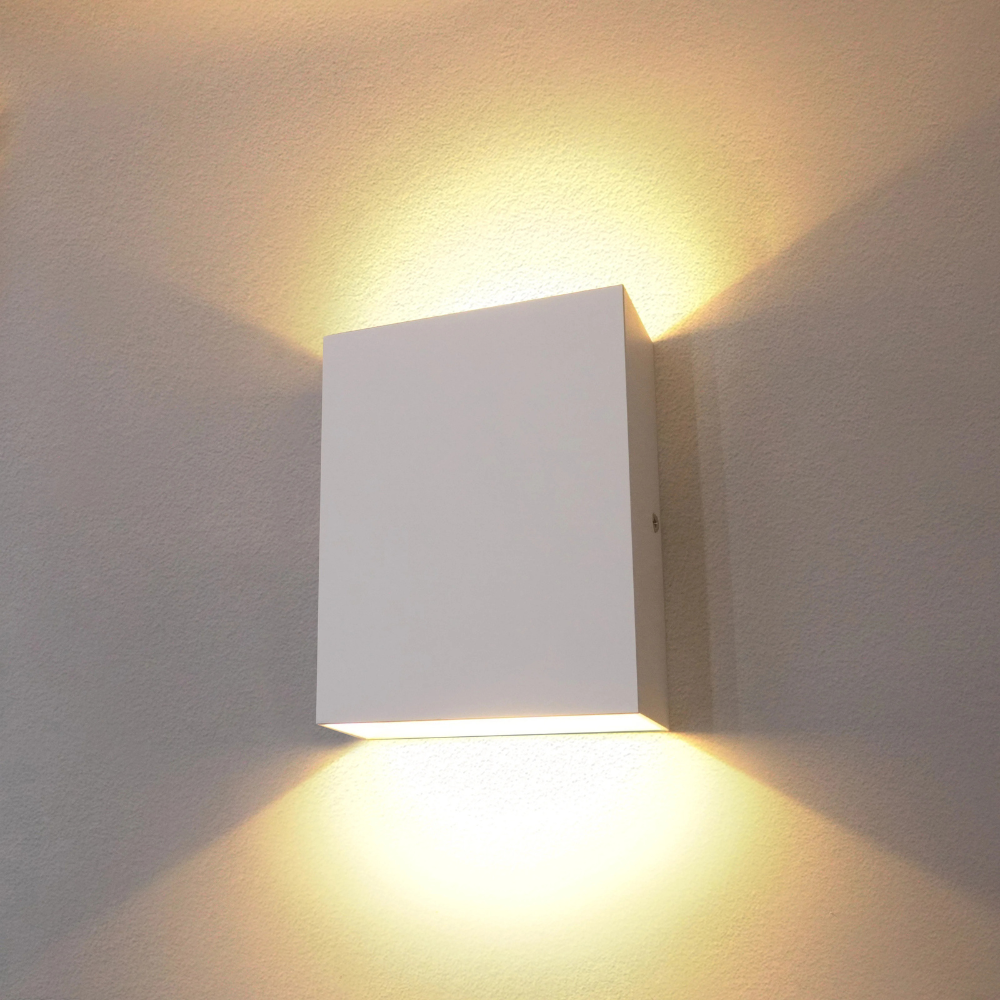 LED Wandleuchte Innen 12W – Moderne Aluminium Wandlampe Up & Down – Warm-/Kaltweiß 3000K – LED Wandbeleuchtung Wohnzimmer Schlafzimmer