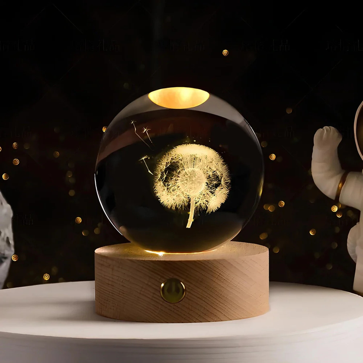 Celestara™ | 3D Kristall Planetenlampe Löwenzahn