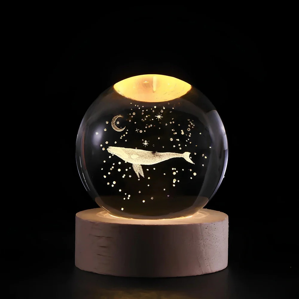Celestara™ | 3D Kristall Planetenlampe Wal