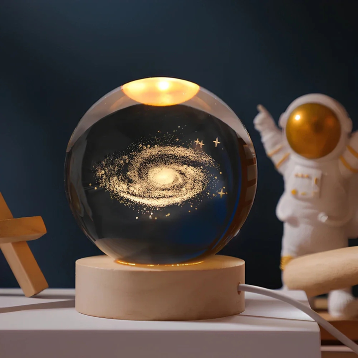 Celestara™ | 3D Kristall Planetenlampe Milchstraße