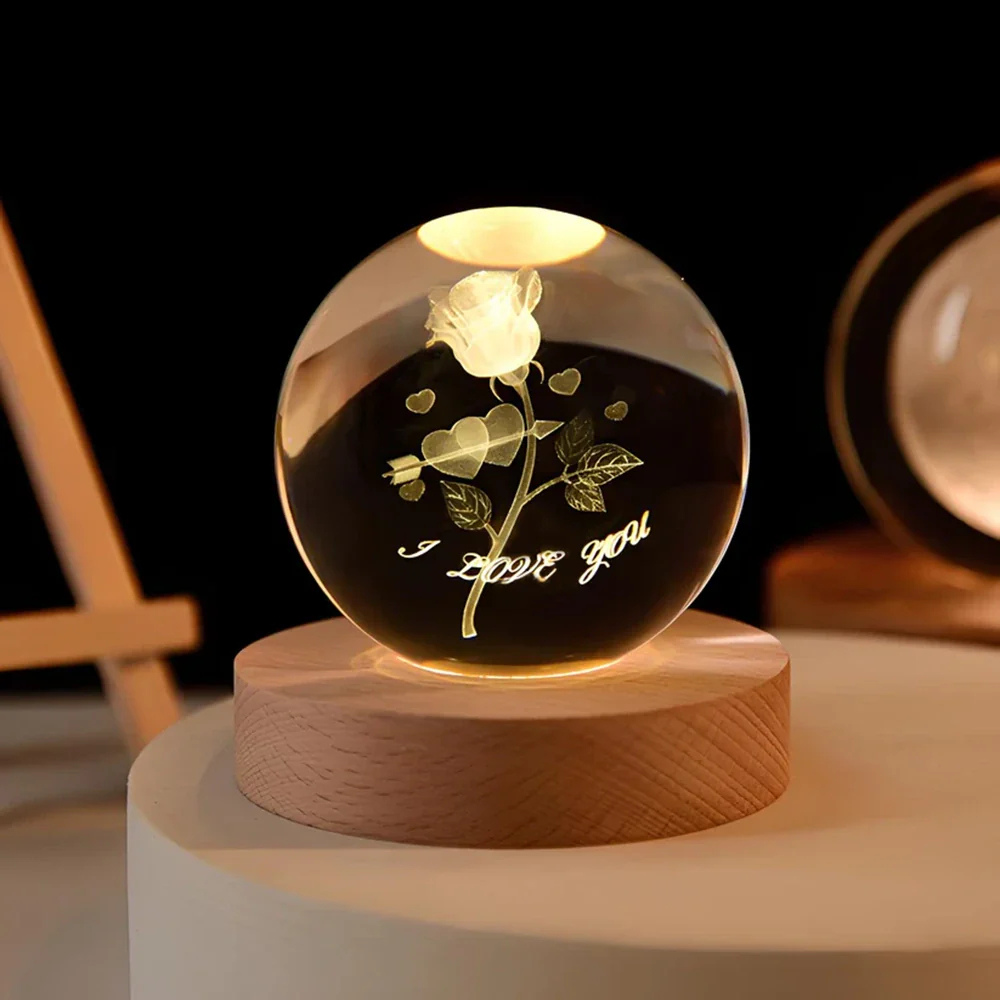 Celestara™ | 3D Kristall Planetenlampe Liebesbrief