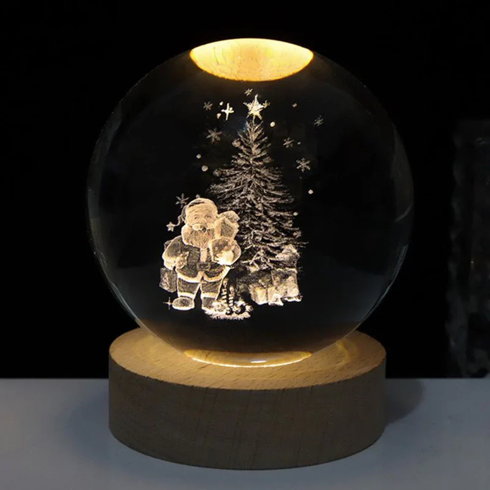 Celestara™ | 3D Kristall Planetenlampe Weihnachtsmann