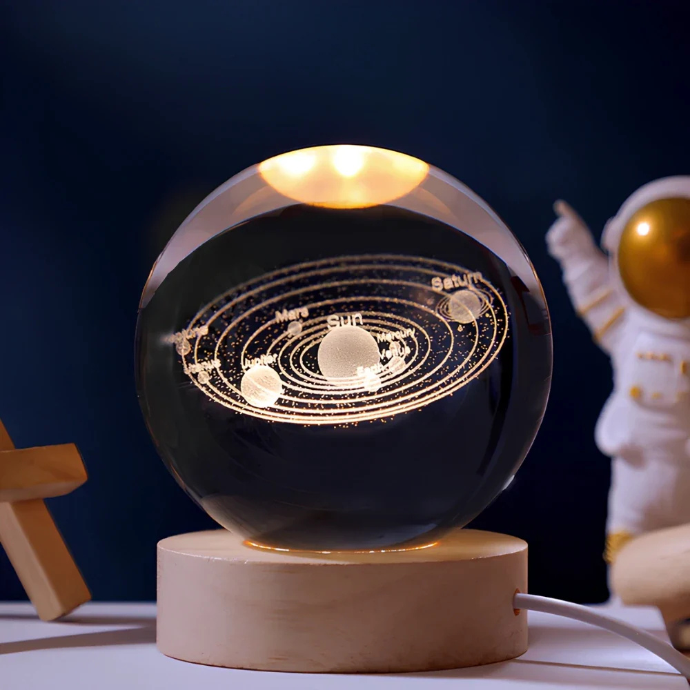 Celestara™ | 3D Kristall Planetenlampe Sonnensystem