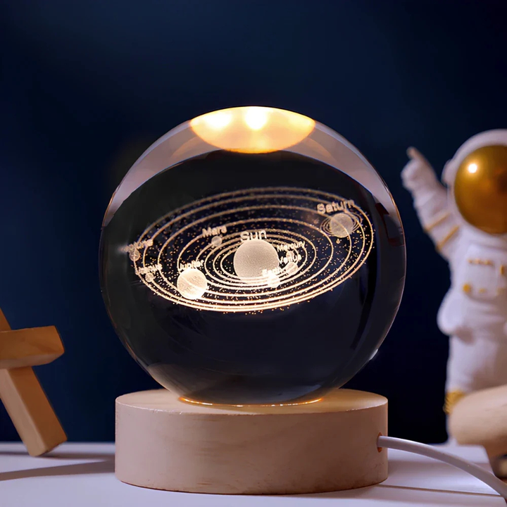 Celestara™ | 3D Kristall Planetenlampe Sonnensystem