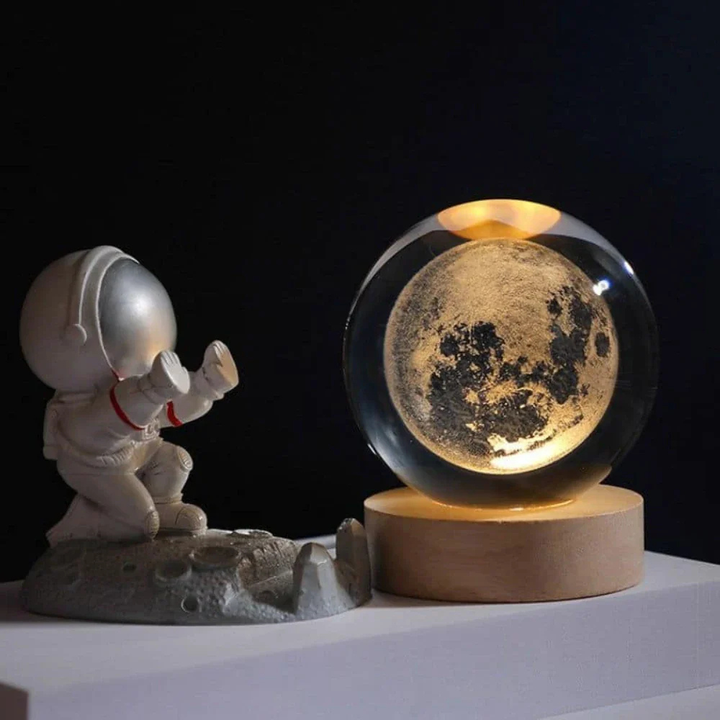 Celestara™ | 3D Kristall Planetenlampe Mond