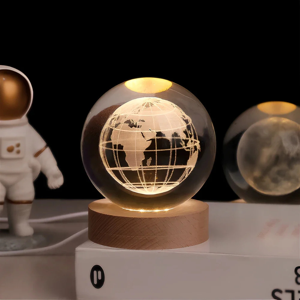 Celestara™ | 3D Kristall Planetenlampe Erde