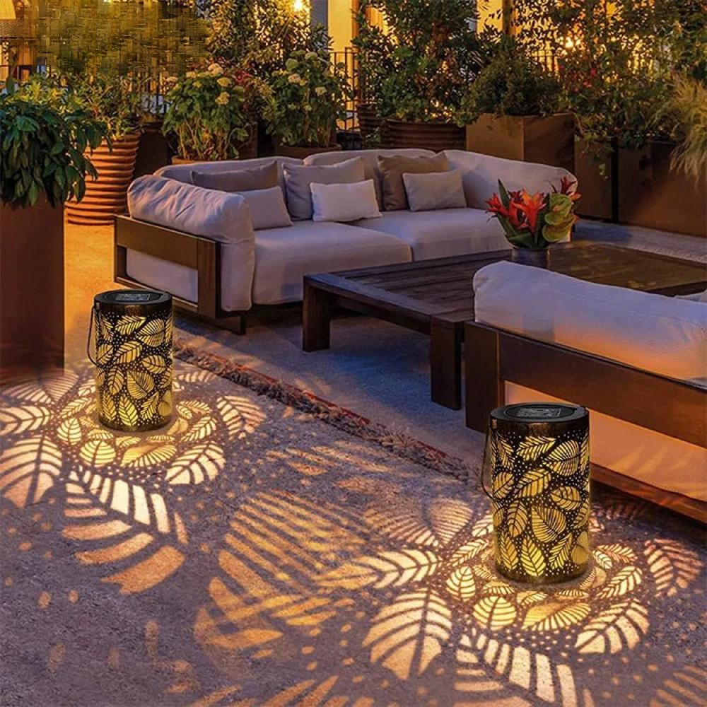 Leafora™ | Solar Gartenleuchte mit Blattmuster