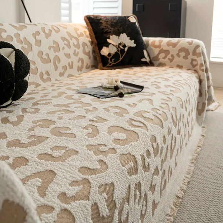 Boho-Sofadecke mit Leopardenmuster