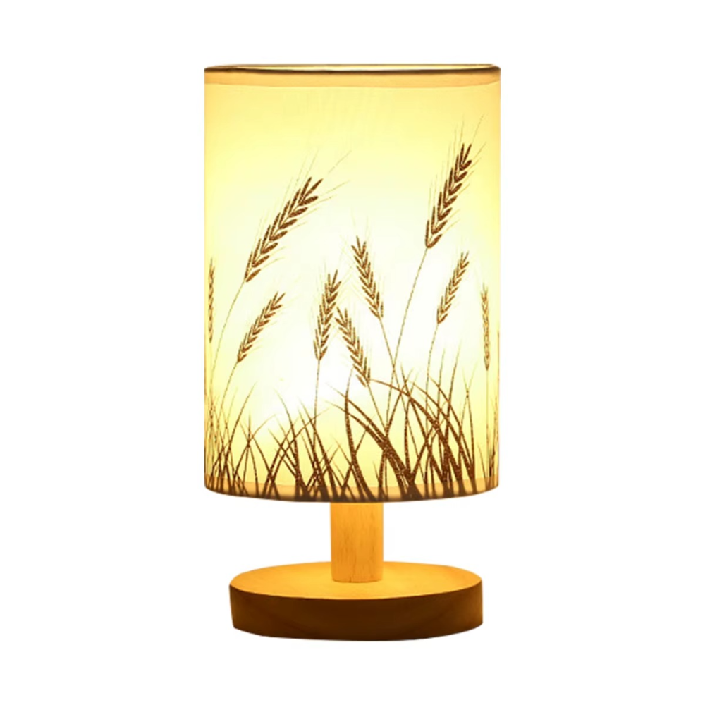 Woodoria™ | Holz-Nachtlicht Tischlampe Weizenähren-Muster