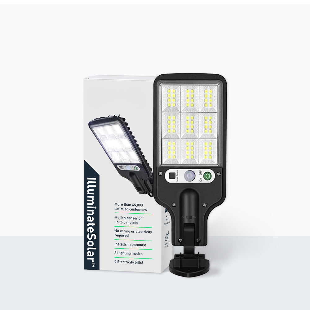 Sensosol™ | Solar-LED Außenlampe mit Bewegungsmelder Schwarz