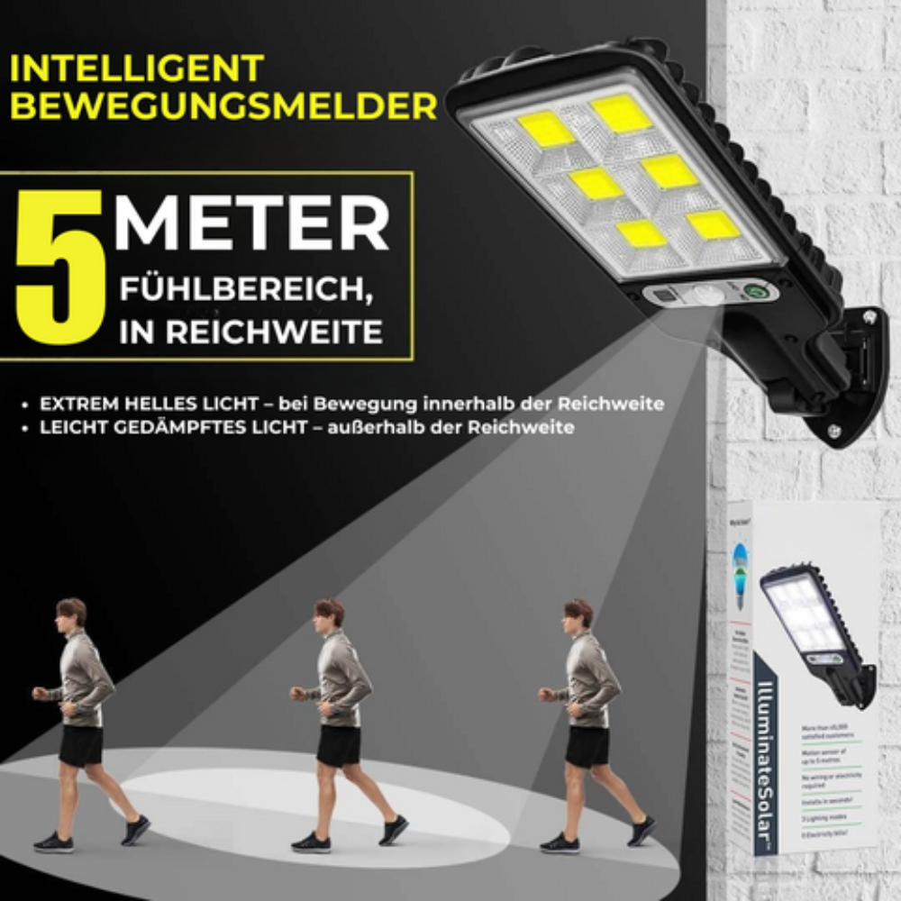 Sensosol™ | Solar-LED Außenlampe mit Bewegungsmelder