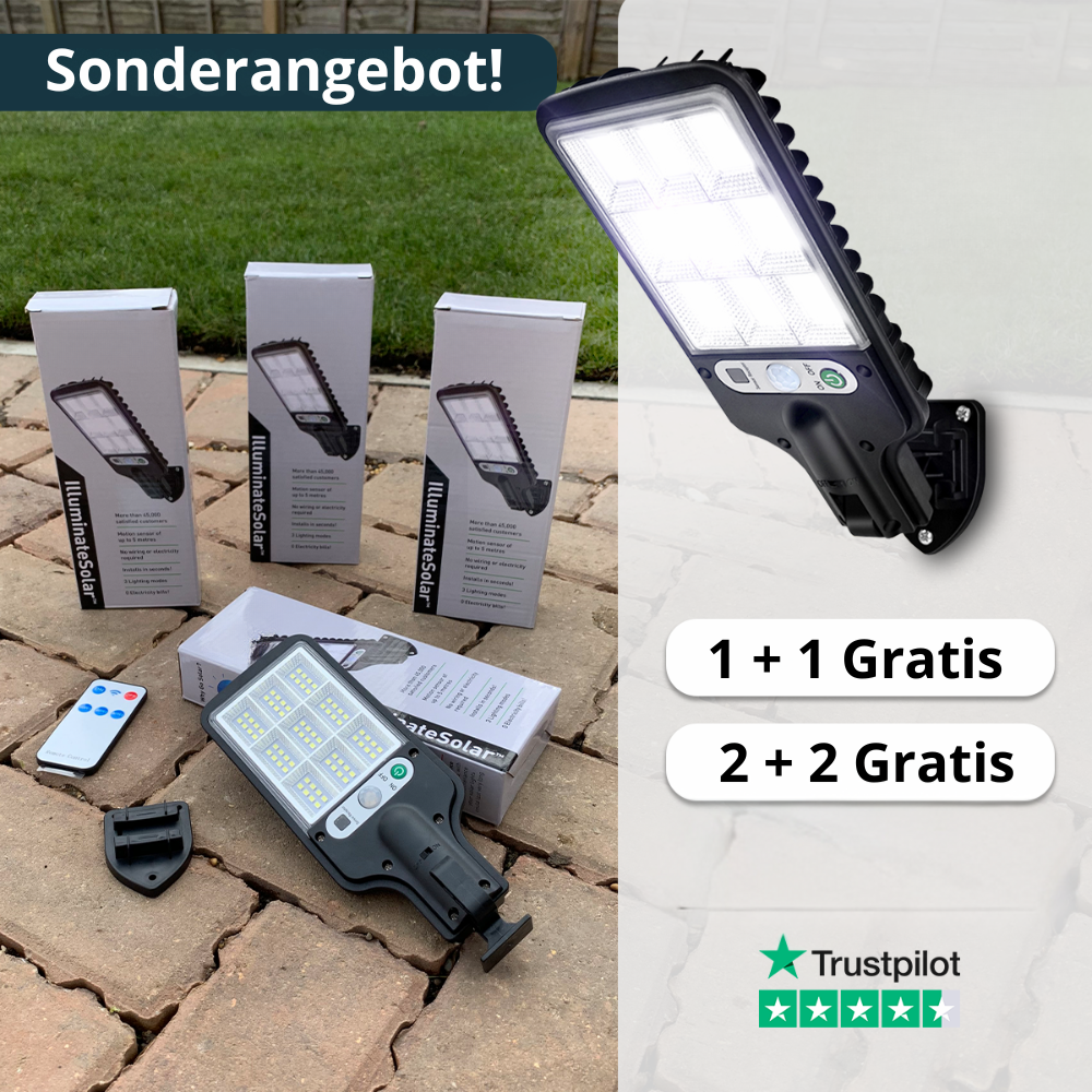 Sensosol™ | Solar-LED Außenlampe mit Bewegungsmelder