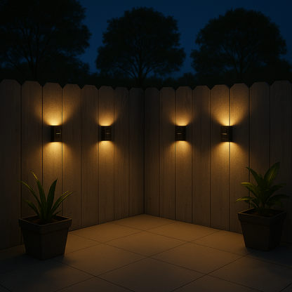 LumaSolar™ | Stilvolle Solar-Wandleuchte mit Lichteffekten