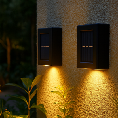 LumaSolar™ | Stilvolle Solar-Wandleuchte mit Lichteffekten