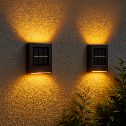 LumaSolar™ | Stilvolle Solar-Wandleuchte mit Lichteffekten