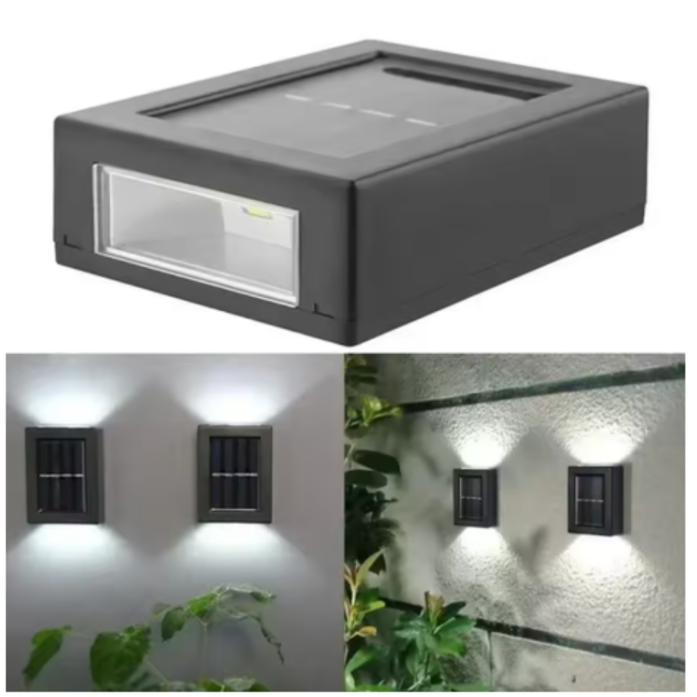 LumaSolar™ | Stilvolle Solar-Wandleuchte mit Lichteffekten