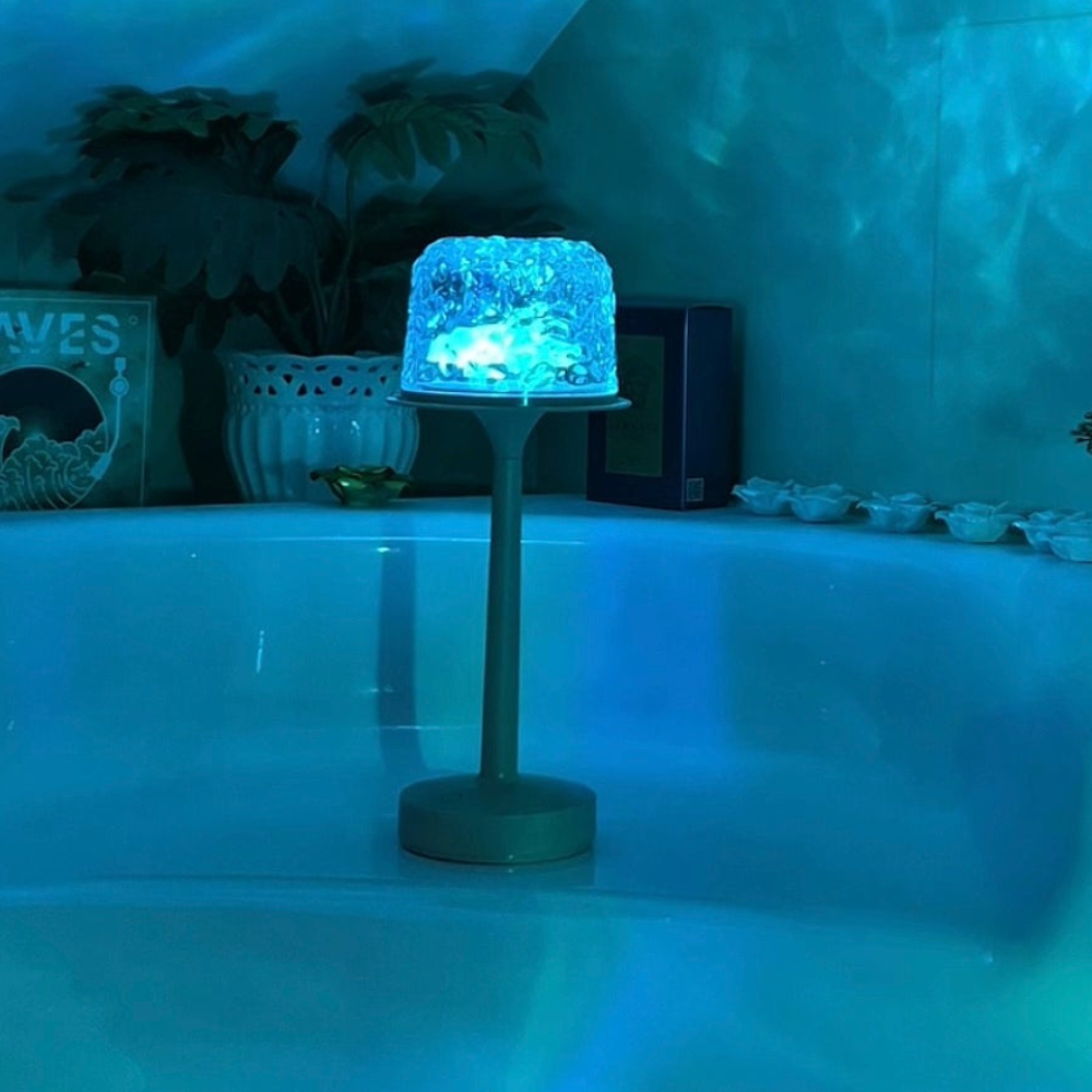 LED Tischlampe – Moderne Nachttischlampe mit Akku & USB, Ambient Lampe für Schlafzimmer & Wohnzimmer