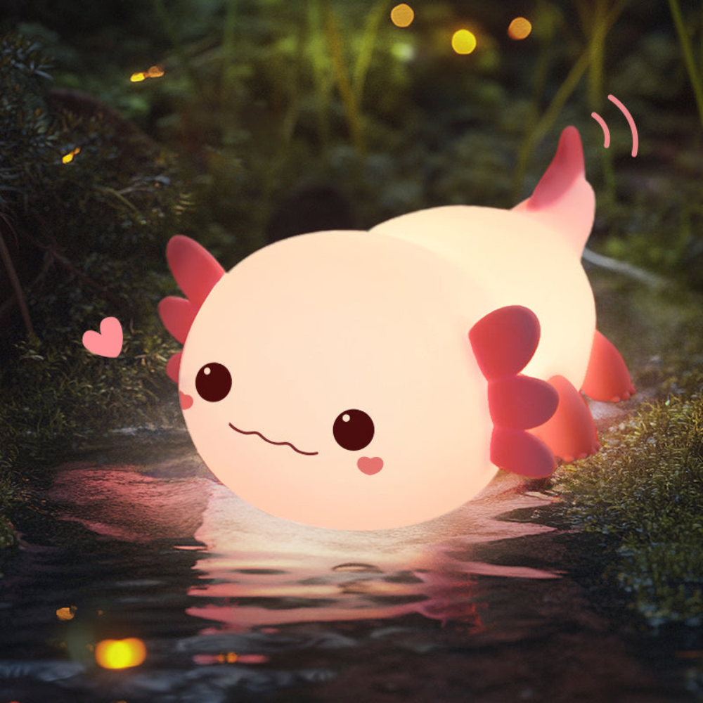 Axolume™ | LED Axolotl-Nachtlicht Rosa