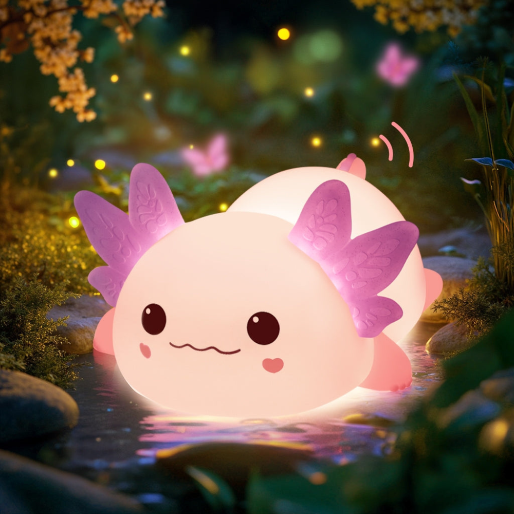 Axolume™ | LED Axolotl-Nachtlicht Lila