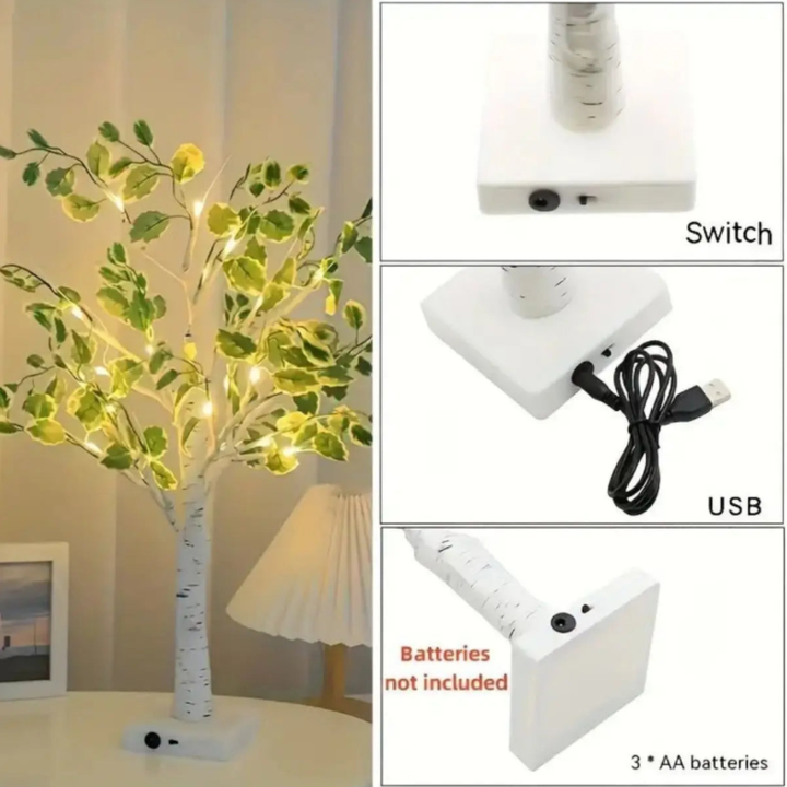 Birkalux™ | LED Birkenbaum-Lichterlampe