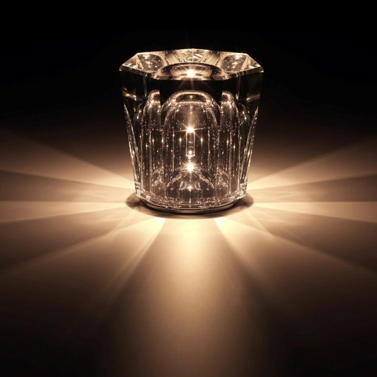 Kristall LED Tischlampe – Elegante kabellose Crystal Lampe als Stimmungslicht & Dekolicht für Wohnzimmer, Schlafzimmer & Zuhause