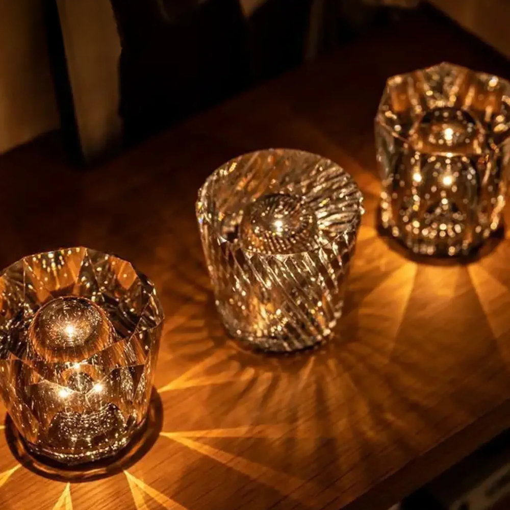 Crystalora™ | Kabellose Kristall-LED Tischlampe