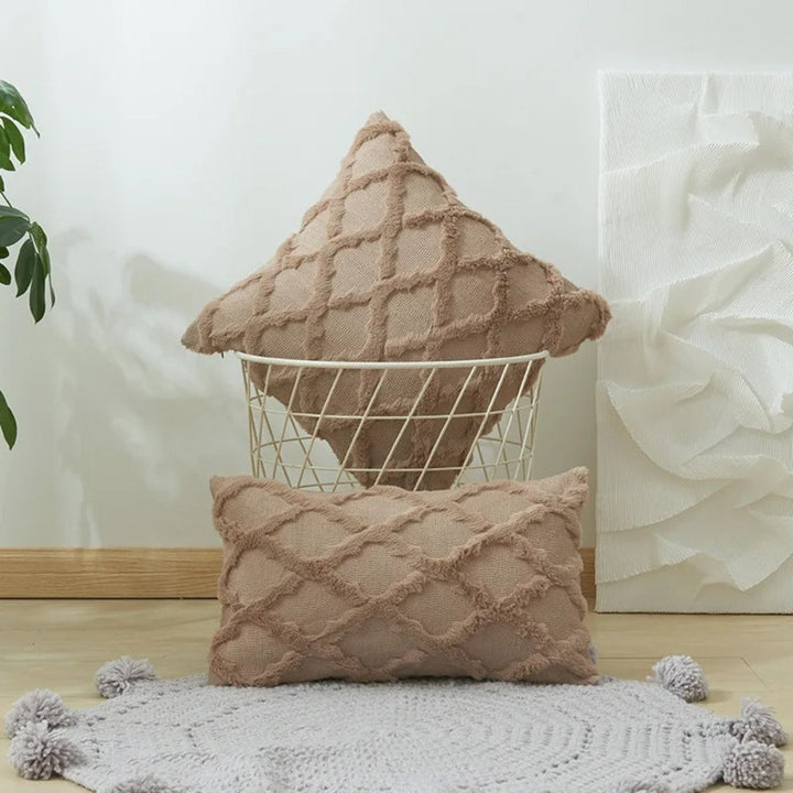 Gewebter Boho-Samt-Kissenbezug – Ansicht 08